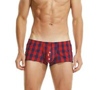 Voir Mes Commandes Et Livraisons Boxer à Carreaux pour Homme Caleçon en Coton Homme Mini Coupe Ajustée Boxer Homme Pantalons de Sport Caleçon sous-Vêtements Homme Doux et Respirant Boxer Américain