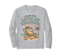 Voir Plus Tard Moi Attraper la Plage ne Pas enseigner Alligator 3 Manche Longue