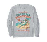 Voir Plus Tard Moi Attraper la Plage ne Pas enseigner Alligator 4 Manche Longue