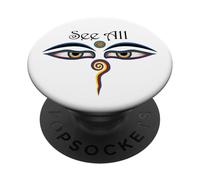 Voir Tous Les Yeux de Bouddha PopSockets PopGrip Adhésif