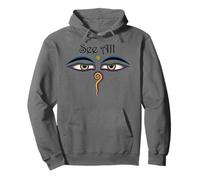 Voir Tous Les Yeux de Bouddha Sweat à Capuche