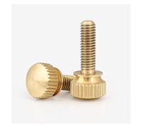 Voirrow 10 pièces M3/M4/M5/M6, 6-16mm serrer à la Main vis moletées en Laiton cuivre Torsion boulons moletés Ordinateur Chass Boulon vis à Oreilles(16mm,M4)
