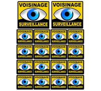 voisinage surveillance - 2fois 10cm - 16fois 5cm - Sticker/autocollant