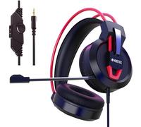 Voistek Casque Gaming Over-Ear - Surround 3D Stéréo, Micro Annulant Le Bruit, Design Confortable & Lumière LED - Prise 3,5mm - Compatible PS5/PS4/Xbox One/Switch/PC/Mac/Ordinateur Portable - Noir