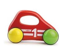 Vilac Voiture 1er âge 2296R en bois Rouge – À partir de 12 mois