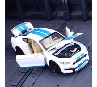Voiture 4 Portes Ouvertes Pour Enfants, Modèle De Voiture En Alliage, Haute Simulation, Mustang Shelby Gt350, 1:32