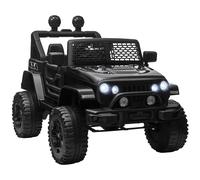 Voiture 4x4 électrique enfant 2 moteurs 35 w 5 km/h max. Télécommande effets lumineux sonores noir TU