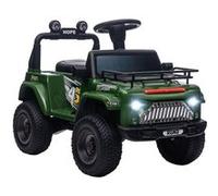 Voiture 4x4 électrique enfant 6V 25W 3 Km/h max. coffre galerie capot fonctions sonores lumineuses vert Vert G