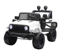 Voiture 4x4 Électrique Enfant 2 X 35 W 5 Km/h Max. Télécommande Effets Lumineux Sonore Blanc TU