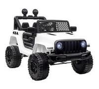 Voiture 4x4 électrique enfant moteur 2 x 35 w 5 km/h max. Télécommande incluse effets lumineux sonore lecteur mp3 usb blanc Blanc G