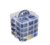Voiture 680 pièces Jeu de clips de fixation en plastique avec boîte, rivet de goupille de retenue de poussée de carrosserie automobile mixte Kit de clips de fixation de panneau de garniture de porte
