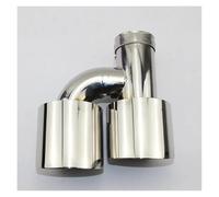 Voiture 76/89mm En Acier Inoxydable Et Face Brillante Sans Tuyau D'échappement Marqué Type H À Double Sortie À Bord Droit D'Échappement(Right 63MM-89MM)