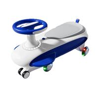 Voiture à Balancer, Wiggle Car Music Light Anti-Renversement for Enfants Swing Silent Flash Wheel Âge 3 Mois et Plus Cars(Blu)