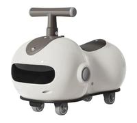 Voiture à Bascule en Forme de cacahuète, Musique, lumière, Anti-retournement, Clignotant Silencieux, Roue avec Casque, Sac à Dos, 3 Ans et Plus(Mocha)