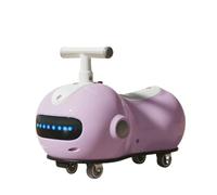 Voiture à Bascule en Forme de cacahuète, Musique, lumière, Anti-retournement, Clignotant Silencieux, Roue avec Casque, Sac à Dos, 3 Ans et Plus(Lila)