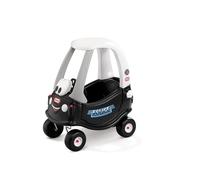 Voiture à bascule Little Tikes Cozy Coupe Police avec plancher amovible noir blanc gris