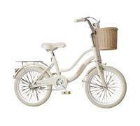 Voiture à bascule Vélo for enfants de 16 à 22 pouces, for garçons et filles, taille du cycliste: 32 à 60 pouces, frein à rétropédalage avec panier tissé et sonnette. twister voitures(Beige,18inch)