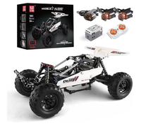 Voiture à Construire Télécommandée - Kit avec Boîte de Vitesses Buggy Motorisé 4 Moteurs et Télécommande - 529 Pièces