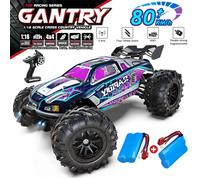 Voiture à dérive RC sans balais 1:16, 80 km/h, avec lumières LED, 4WD, course électrique à grande vitesse, camion monstre télécommandé pour enfants et adultes 4WD 50KM Purple 2B