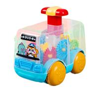 Voiture à engrenages transparente - Voiture à engrenages mignonne et transparente Press And Go | Jouet interactif multifonctionnel portable pour voiture | Fournitures