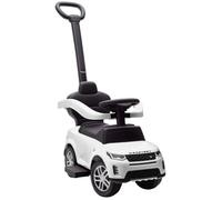 AIYAPLAY Porteur Enfants Land Rover Discovery sous Licence, Porteur bébé Voiture à Pousser avec poignée Amovible, Garde-Corps, Espace de Rangement, klaxon et Volant, pour Enfants 1 à 3 Ans, Blanc