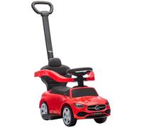 Voiture à pousser pour enfants - AIYAPLAY - 18 à 36 mois - poignée amovible, klaxon et volant - PP et acier - 91x40x83cm - rouge