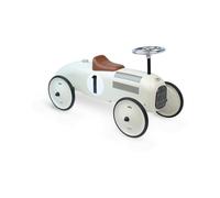 Voiture à pousser Vilac Vintage Blanc cassé métal pour enfant à partir de 18 mois, volant direction, guidon chromé, 2 positions de siège, roues caoutchouc