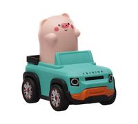 Voiture à pousser WDK avec personnage assis Cartoon Compact Plastique Turquoise/Orange