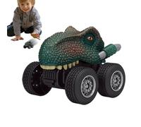 Voiture à rétrocharge - Véhicule Dinosaure avec fonction éducative - Voiture jouet à friction animaux | Pour garçons et filles, pour maison en plein air, cadeau pour anniversaire, fête et jour
