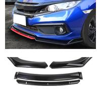 Voiture ABS Becquets Avant Pare-Chocs Lèvre, pour Audi TT 4 Seater MK2 2007-2014 Spoiler Lıp Séparation Lame Anti-Collision Durable Protection Accessoires,A/Black-Bright Black