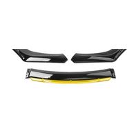 Voiture ABS Becquets Avant Pare-Chocs Lèvre, pour Opel Corsa E 2014-2019 Spoiler Lıp Séparation Lame Anti-Collision Durable Protection Accessoires,D/Yellow-Bright Black