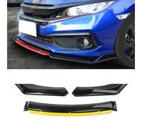 Voiture ABS Becquets Avant Pare-Chocs Lèvre, pour SE-at Ibiza MK4 6L 08 Cupra R Spoiler Lıp Séparation Lame Anti-Collision Durable Protection Accessoires,D/Yellow-Bright Black
