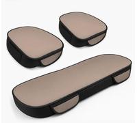 Voiture Accessoires Lupex Housse de siège 3 pièces Universel Auto | Protection Siège 2 Avant et 1 Arrière | Protecteur Confort Automobile Coussin Intérieurs (Silk Ice Beige)