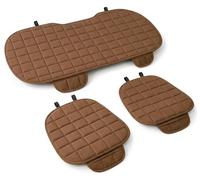 Voiture Accessoires Lupex Housse de siège 3 pièces Universel Auto | Protection Siège 2 Avant et 1 Arrière | Protecteur Confort Automobile Coussin Intérieur (Marron)