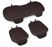 Voiture Accessoires Lupex Housse de siège 3 pièces Universel Auto | Protection Siège 2 Avant et 1 Arrière | Protection Confort Automobile Coussin Intérieur (PVC - Noir Rouge - 3 pièces)