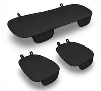 Voiture Accessoires Lupex Housse de siège 3 pièces Universel Auto | Protection Siège 2 Avant et 1 Arrière | Protecteur Confort Automobile Coussin Intérieur (Soie Glacée Noir)