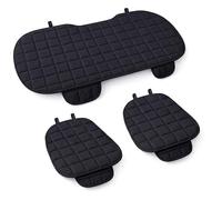 Voiture Accessoires Lupex Housse de siège 3 pièces Universel Auto | Protection Siège 2 Avant et 1 Arrière | Protection Confort Automobile Coussin Intérieurs (Noir)