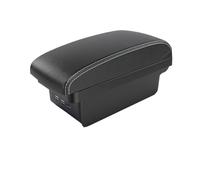 Voiture Accoudoir Boîte Accoudoir De Voiture Avec Boîte De Rangement Pour Dacia Pour Duster 2019 2020 2021 2022 2023(B3 Black white 3 USB)