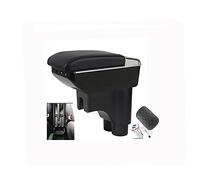 Voiture Accoudoir Boîte pour Daihatsu Terios 2 Double Couche Console Centrale Stockage Boîte Cuir Rangement Accoudoirs avec USB Porte Gobelet Cendrier Repose-bras Organiseur Boîte,Noir