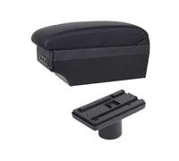 Voiture Accoudoir Boîte Pour Siège Pour Ibiza 6j Pour Ibiza 6L Boîte D'accoudoir USB De Stockage De Console Centrale De Repose-bras En Cuir De Voiture(E1 Black Line)