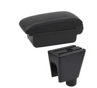 Voiture Accoudoirs Pour Chevrolet Pour Spark 3 III Aveo T200 Accoudoir Boîte Rangement D'accoudoir Voiture Accoudoir Double couche(A Black white NOUSB)