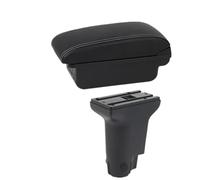 Voiture Accoudoirs Pour Fiat 500 Accoudoir Central Boîte Rangement Centrale Intérieure Surélevée Dédiée À La Modernisation Accoudoir Double couche(B white line 3USB)