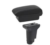 Voiture Accoudoirs Pour Fiat 500 Accoudoir Central Boîte Rangement Centrale Intérieure Surélevée Dédiée À La Modernisation Accoudoir Double couche(A white line No USB)