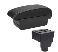 Voiture Accoudoirs Pour Ford EcoSport 2013-2018, Accoudoir De Voiture Détails Intérieurs, Rénovation Accoudoir Double couche(B Black white 3USB)