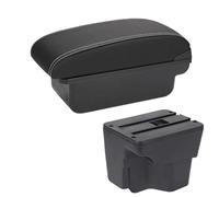 Voiture Accoudoirs Pour KIA Pour Rio 3 K2 X-line 2011 2012 2013 2014 2015 2016 Accoudoir Boîte Accoudoir Voiture Boîte Rangement Accoudoir Double couche(C Black white NOUSB)