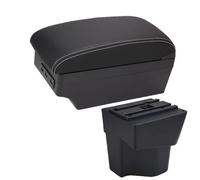 Voiture Accoudoirs Pour KIA Pour Rio 5 2012 2013 2014 2015 2016 2017 2018 2019 Accoudoir De Voiture Boîte De Rangement Accoudoir Double couche(A black white 7USB)