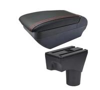 Voiture Accoudoirs Pour Nissan March Micra K13 2010-2022 Accoudoir Voiture Boîte Rangement Accoudoir Double couche(F red line No USB)