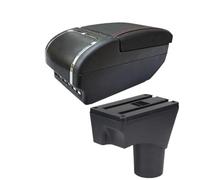 Voiture Accoudoirs Pour Nissan March Micra K13 2010-2022 Accoudoir Voiture Boîte Rangement Accoudoir Double couche(E red line 9USB)