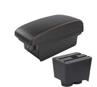 Voiture Accoudoirs Pour VW Polo MK5 6R VW Vento 2002-2009 Accoudoir Voiture Boîte De Rangement Accoudoir Double couche(B Black red 3 USB)