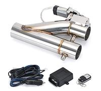 Voiture acier inoxydable Extrémités Tuyau Double Valve Avec Télécommande Sans Fil Pour Tuyau D'échappement Électrique Valve D'arrêt Pour Tuyau D'échappement Kit Silencieux Universel 2" 2,25" 2,5" 3".